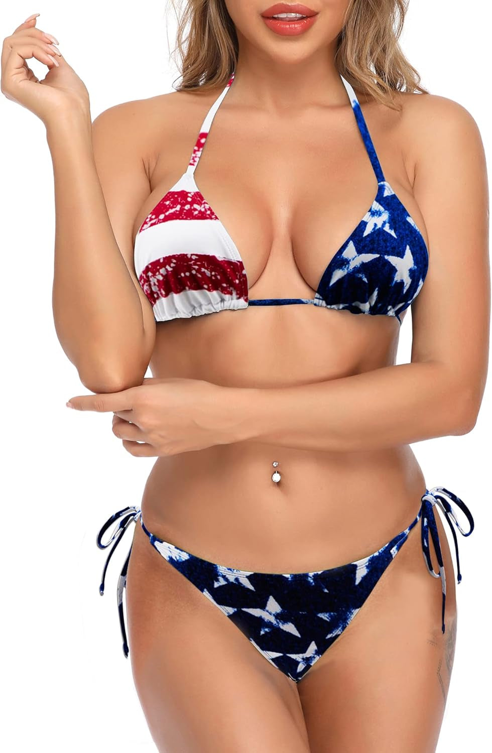 Bikini Sets for Women Two Piece String Bikinis Scrunch Butt Swimsuit Triangle Bathing Suit Sexy Side Tie Swimwear