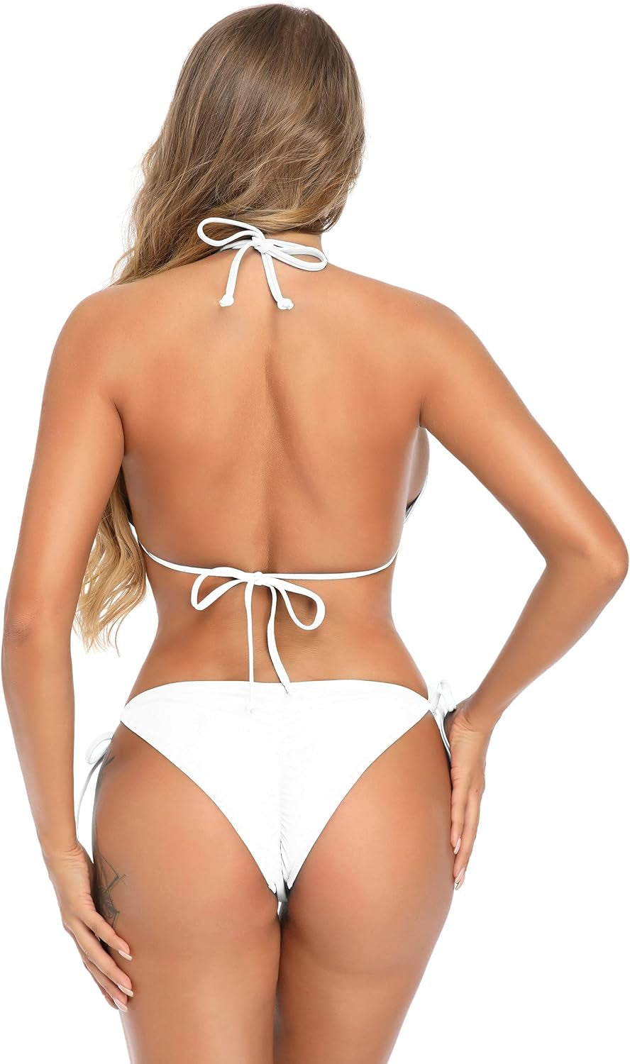 Bikini Sets for Women Two Piece String Bikinis Scrunch Butt Swimsuit Triangle Bathing Suit Sexy Side Tie Swimwear